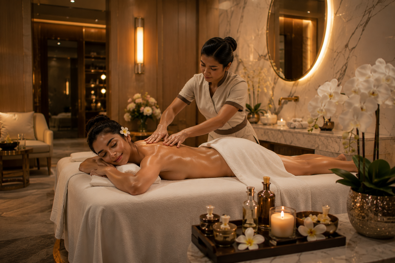 Aromatherapy oil application and muscle care